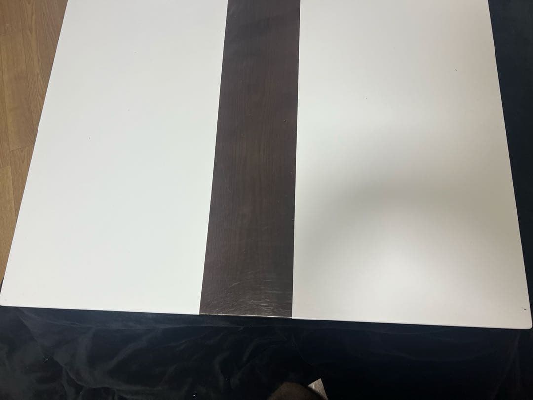 ホワイト×ブラウン こたつ 掛け布団 セット