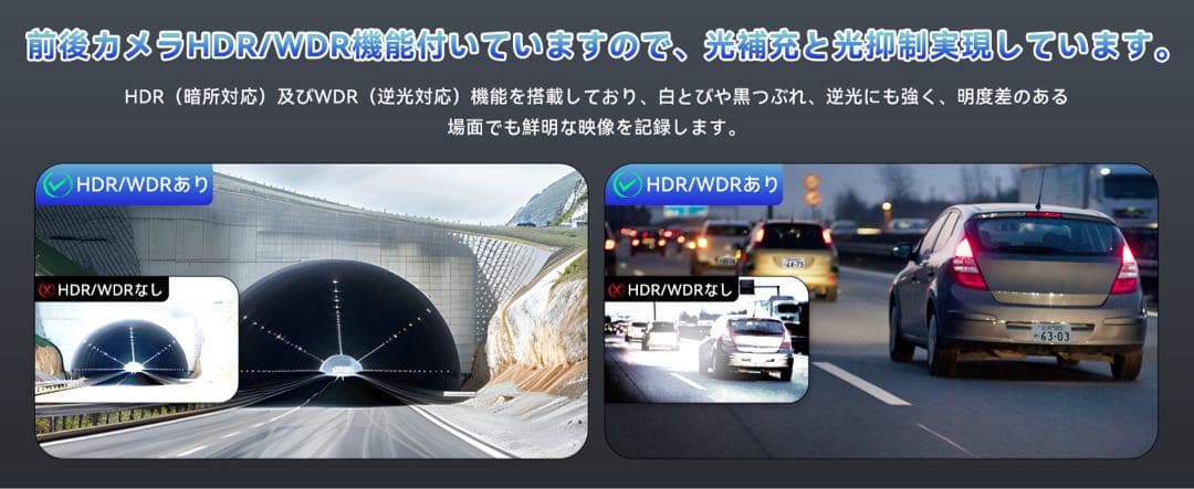 ⭕️4K超高画質⭕️分離型ドライブレコーダー バックカメラ 前後同時録画 GPS搭載