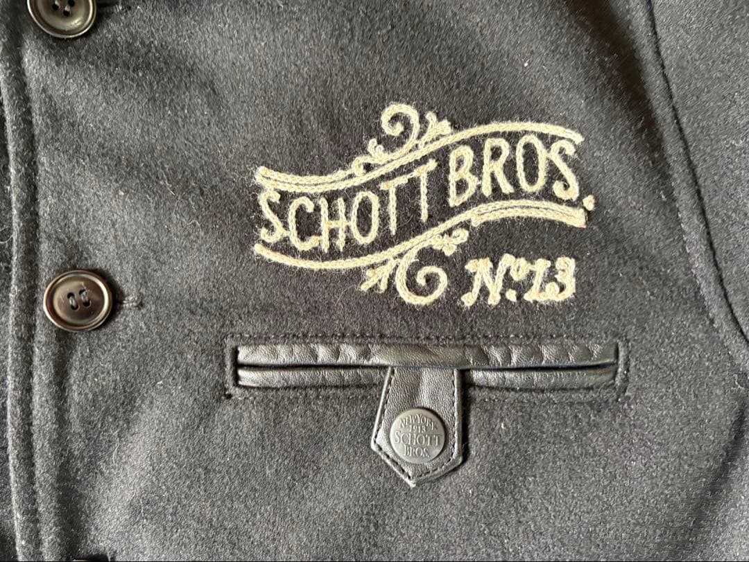 【１／３まで値下げします】SCHOTT BROS. スタジャン N°13 黒