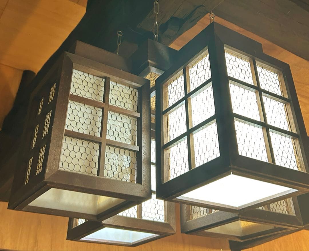 アンティーク　天井照明　ヴィンテージ　和風　四灯