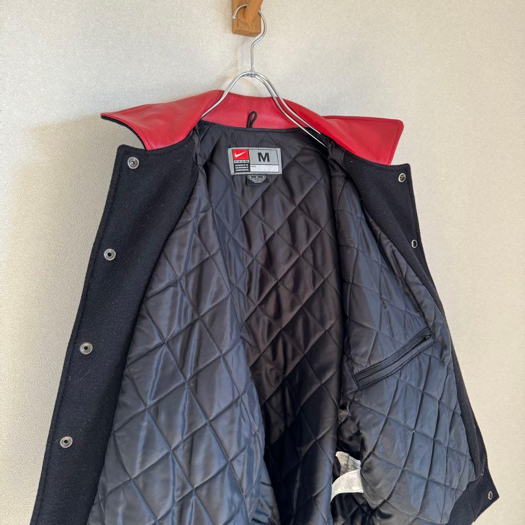 古着 90's \"old NIKE\" カナダ製 レザー x ウール スタジャン
