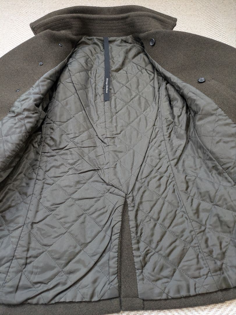 美品　Moonage Devilement グレー ダブルブレストピーコート L