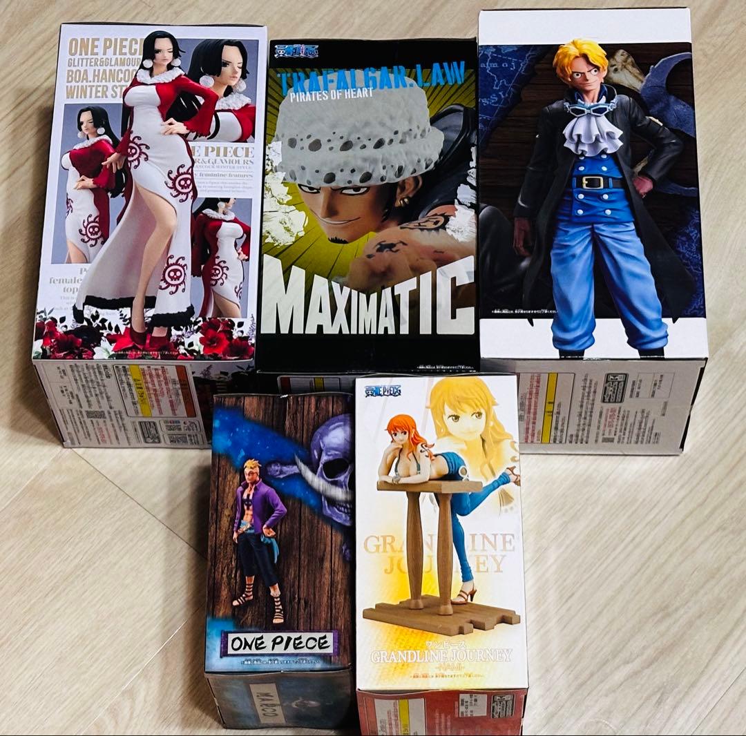 ワンピース フィギュアセット 5体　ハンコック　ナミ　サボ　トラファルガーロウ