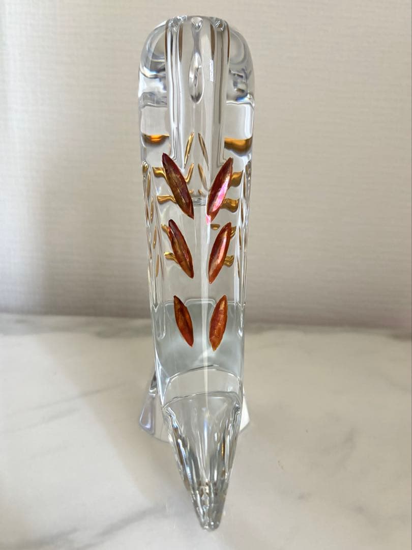 Baccarat バカラ　ファウナクリスト　花瓶　一輪挿し