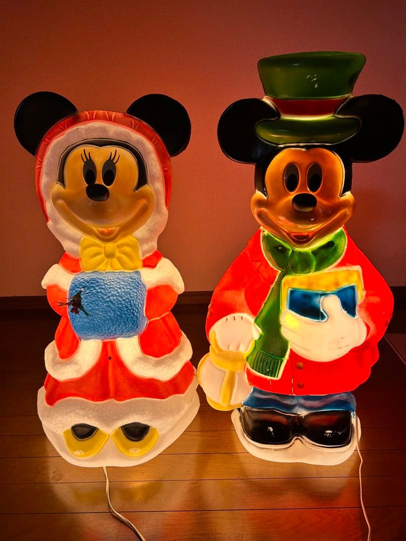 ⭐︎ビンテージ⭐︎ ミッキー ミニー クリスマス ライト　オブジェ　置物
