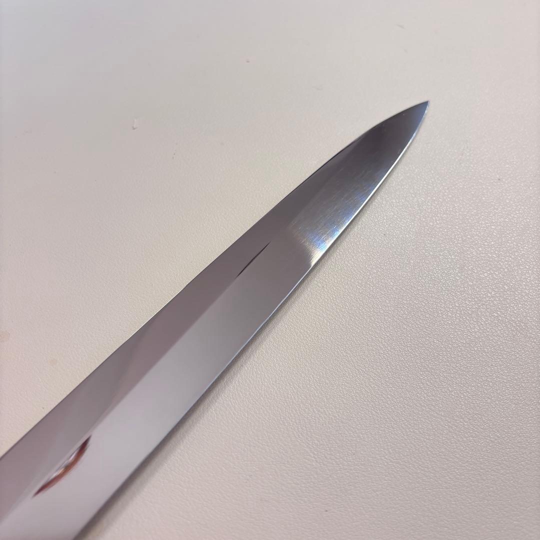 【鞘付き】 270mm柳刃包丁 鏡面　黒檀水牛八角柄 全鋼 和包丁'ᘲ