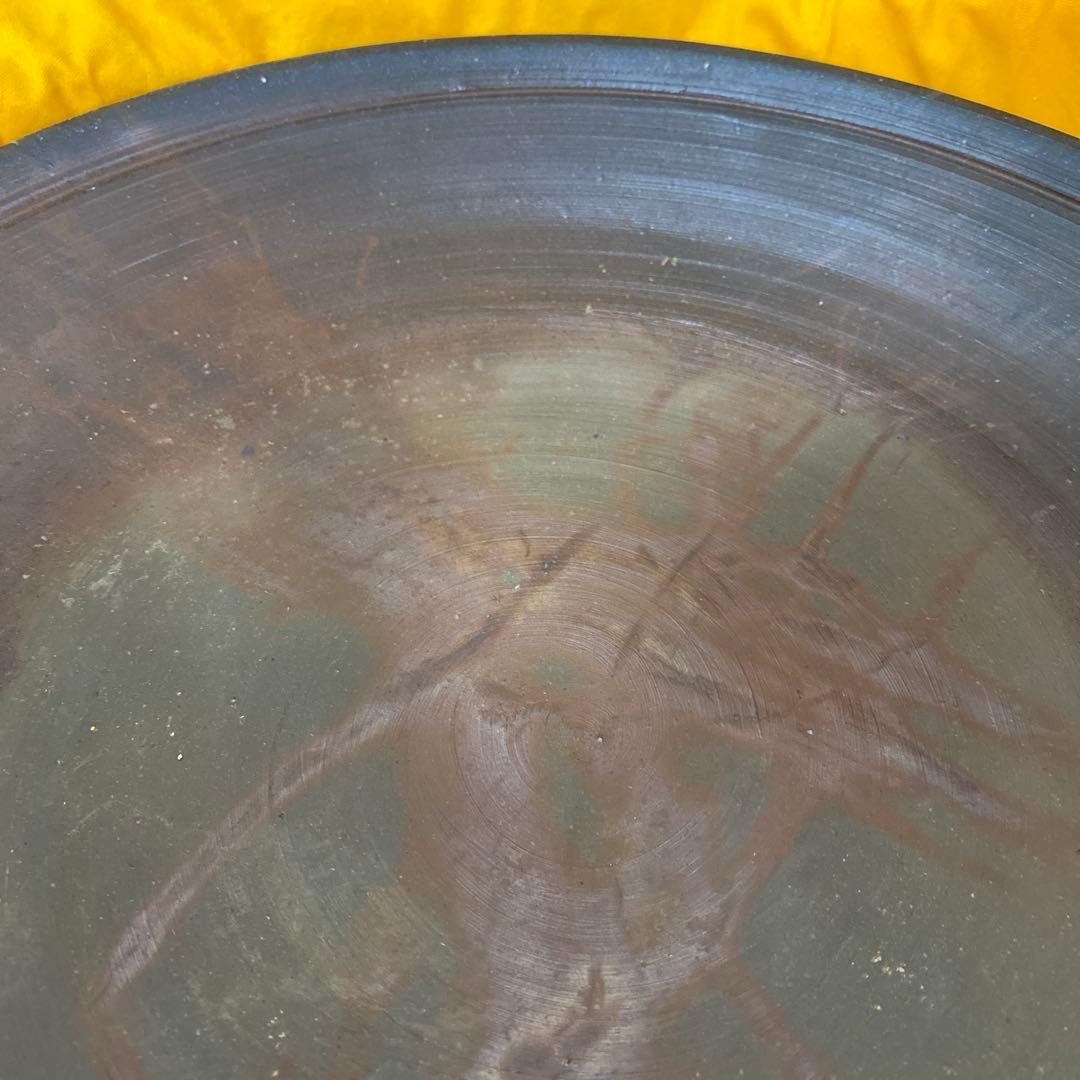 片岡聖観　備前　大皿　34cm