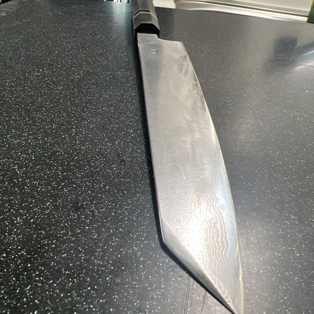堺實光　切付和牛刀　27cm 青二鋼　ダマスカス