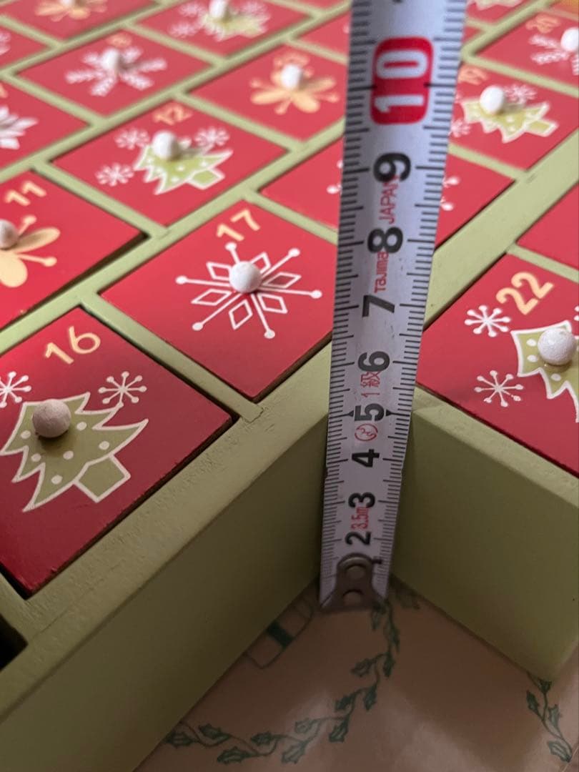 美品 クリスマス ツリー型 アドベントカレンダー 木 ウッド カレンダー お菓子