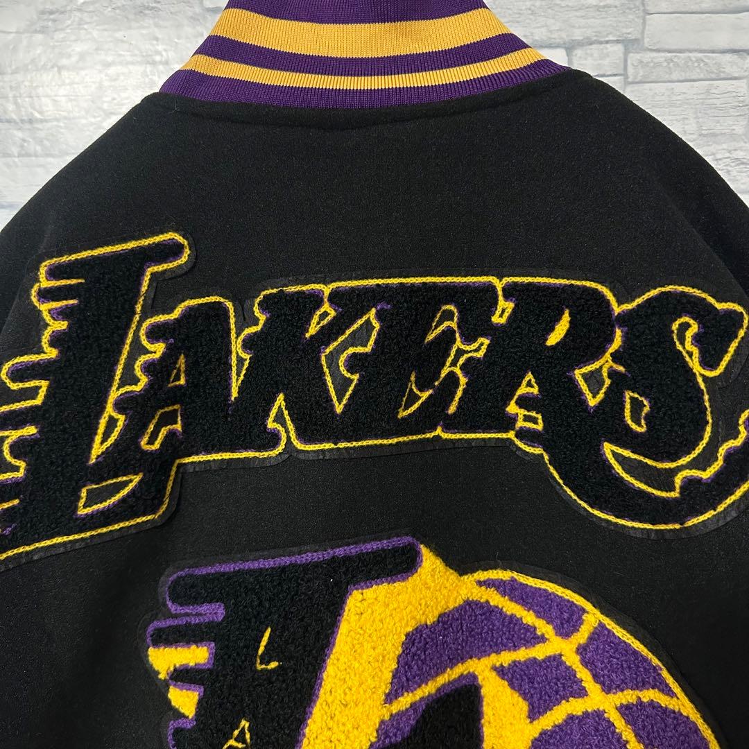 【未使用】希少 LAKERS レイカーズ スタジャン サガラ ロゴ L相当