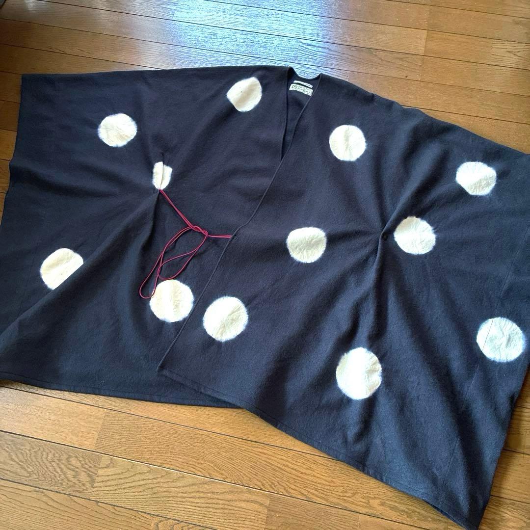 美品★SOU・SOUソウソウ★毛　強圧縮編　きさらぎ　たばた絞り　水玉