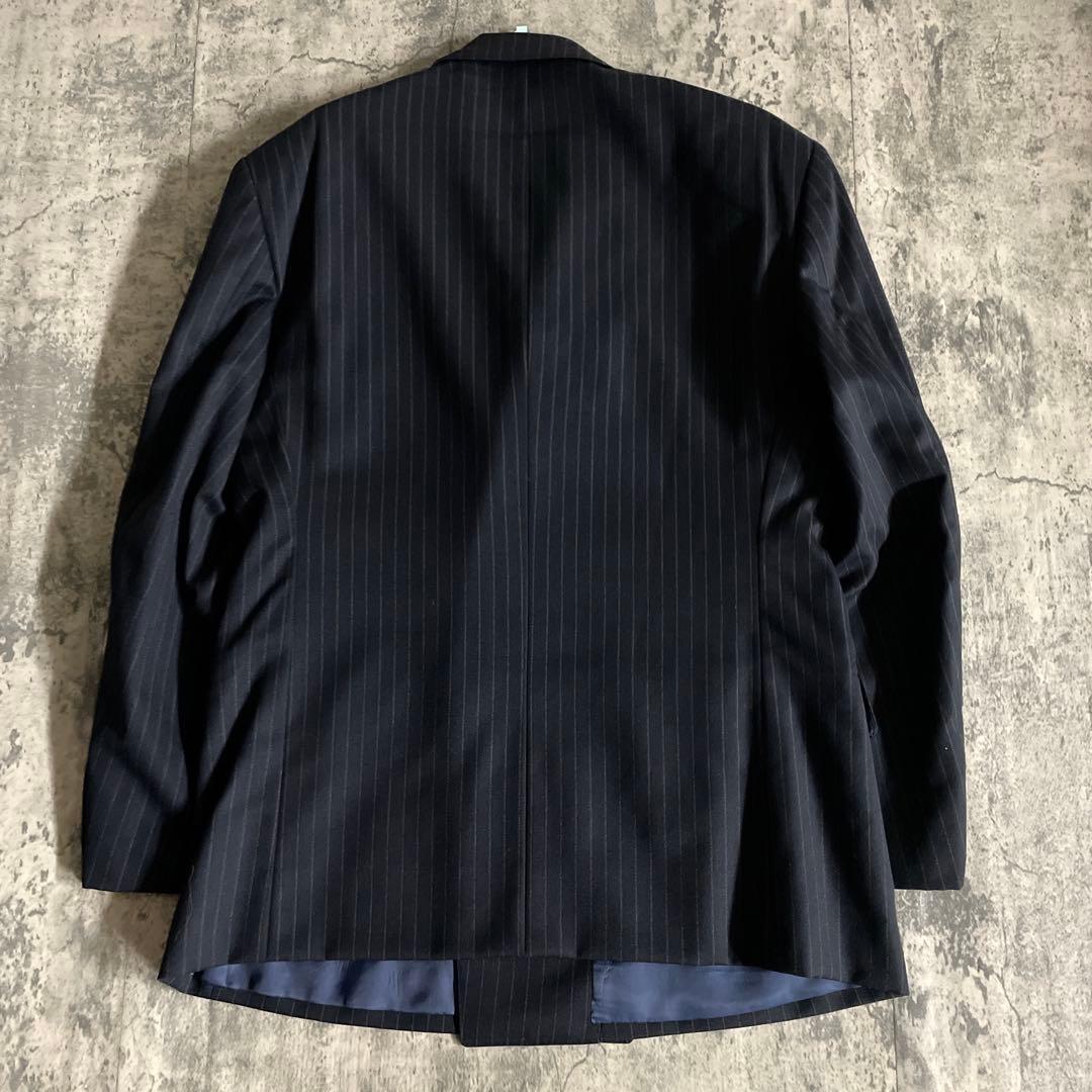 極美品 極上ウール ダブルスーツ× LOUIS VUITTON ダミエ柄ネクタイ