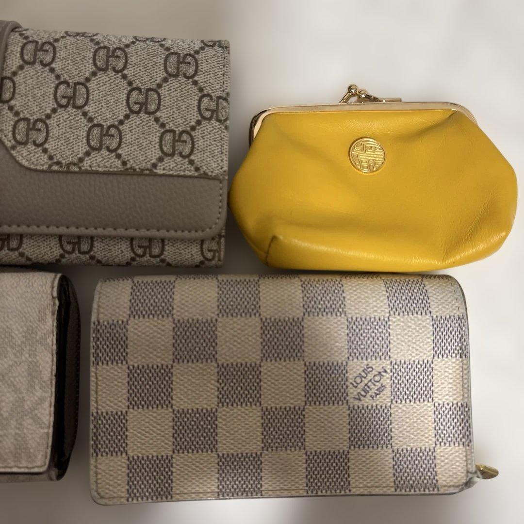 VUITTON GUCCI MICHEAL KORS 本革がま口ポーチ 4点