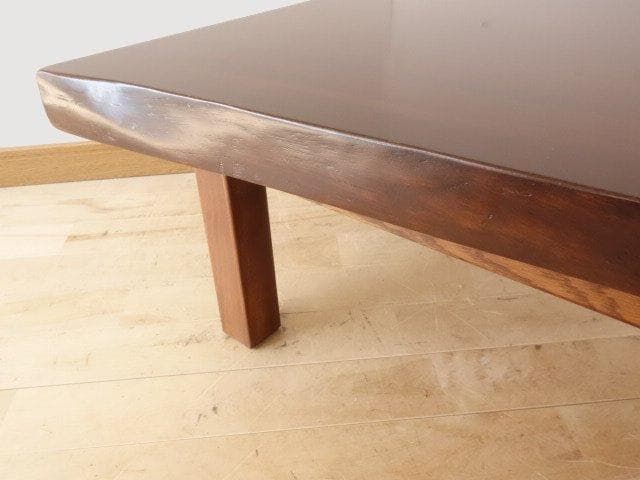 北海道手作り家具　クスノキ（楠）材　一枚板座卓１０００