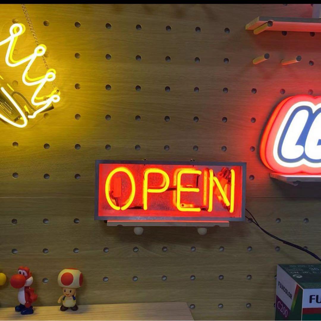 オーダーメイド　OPEN ネオン看板 ネオンサイン ガラス管 店舗装飾