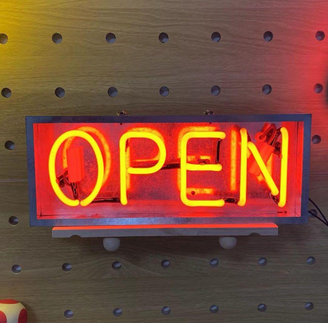 オーダーメイド　OPEN ネオン看板 ネオンサイン ガラス管 店舗装飾