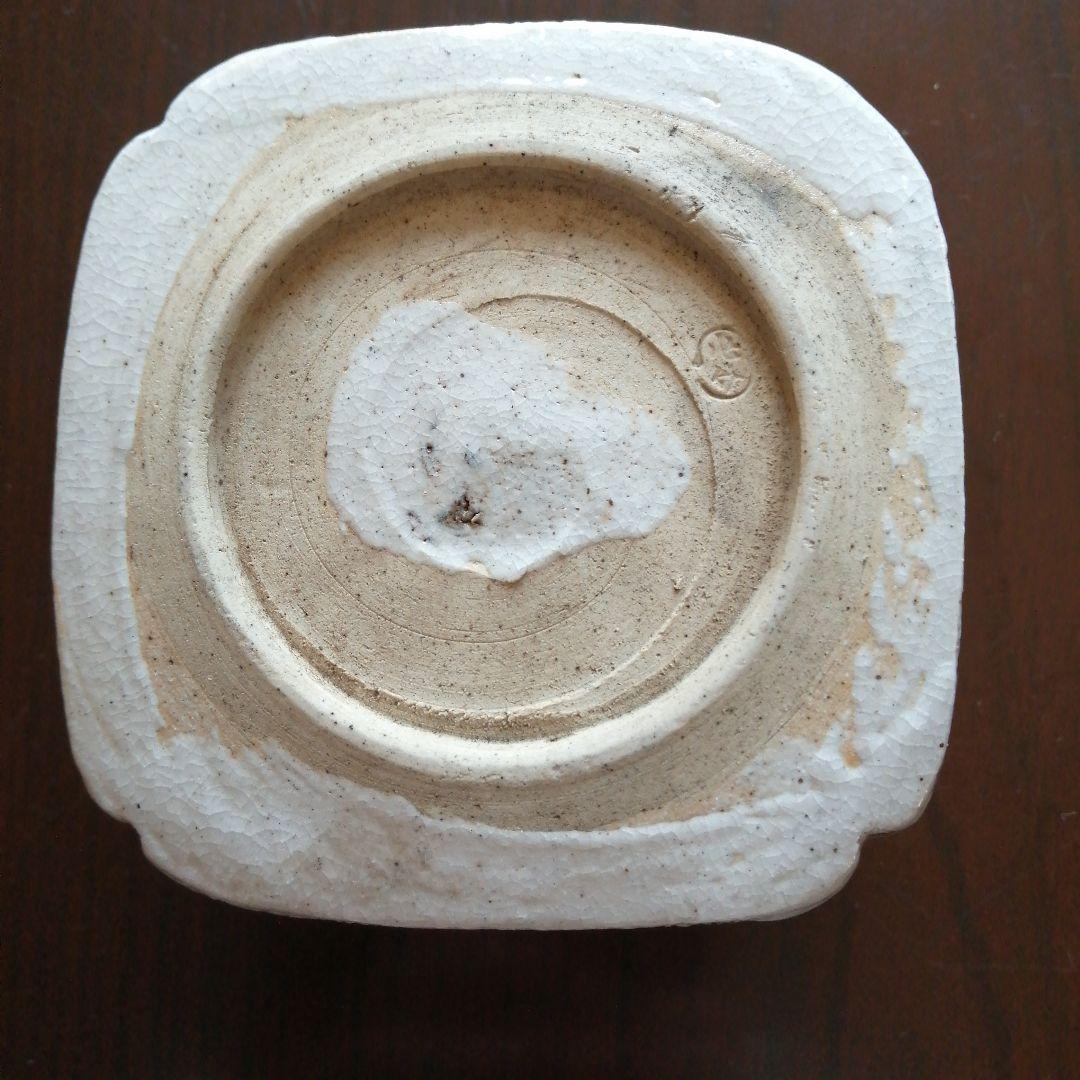 瀬戸焼　加藤作助　志野角向付　5客　11cm　大正～昭和初期