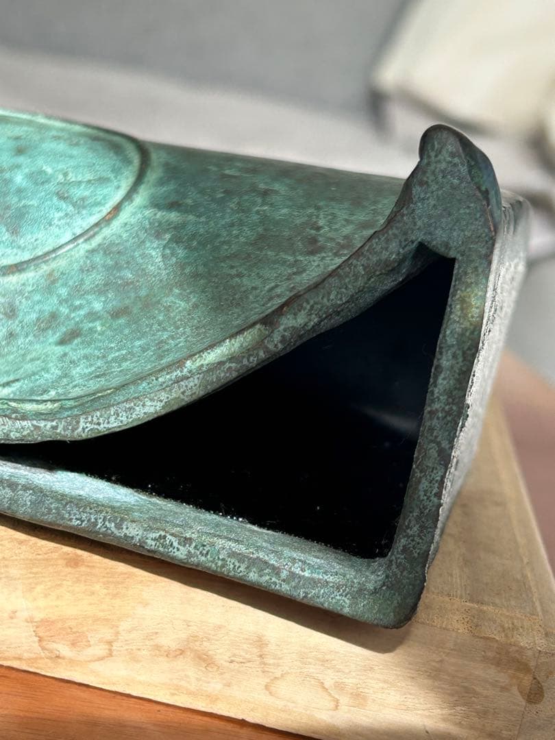 瑞峰堂　大森孝志 作　青銅 ブロンズ蝶 花瓶 花器 銅器1700g