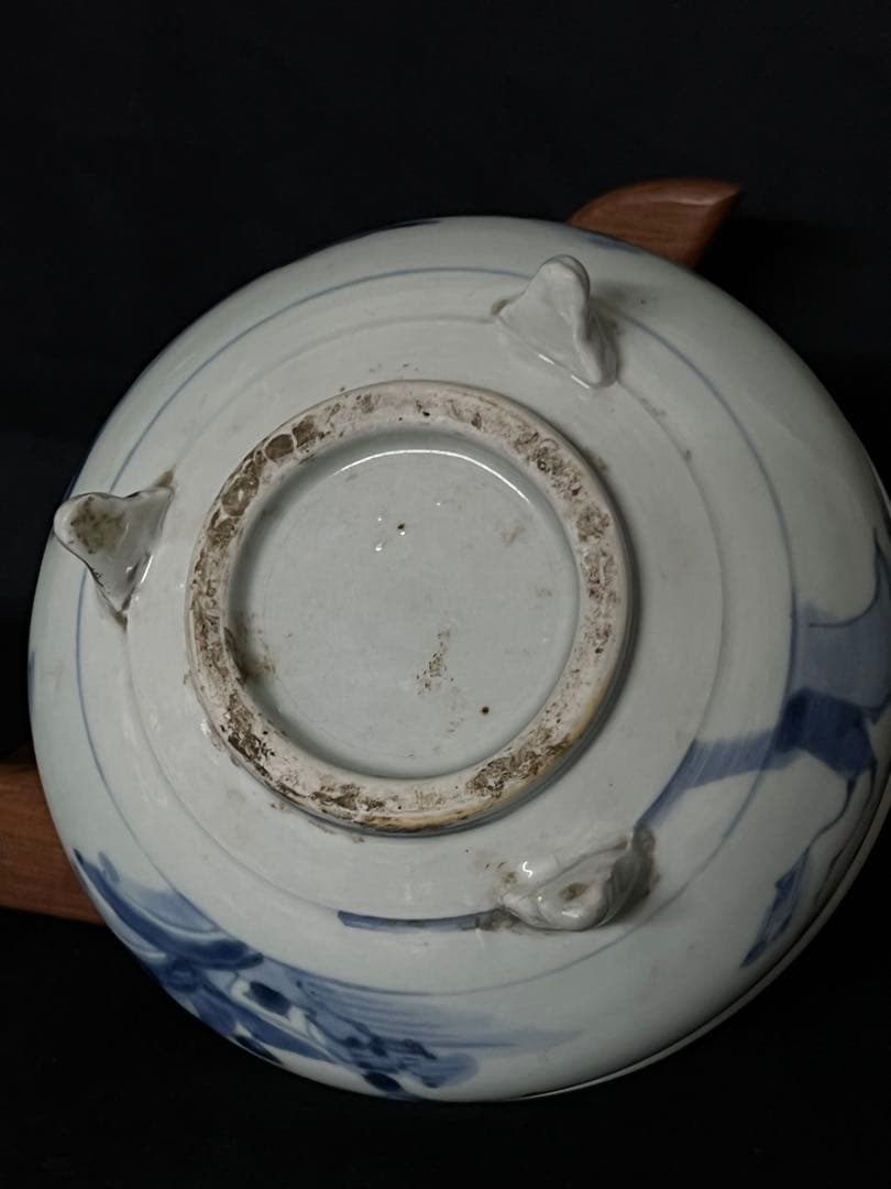 【倉庫整理品】古美術 • 染付三足香炉 • 時代物：XG--34