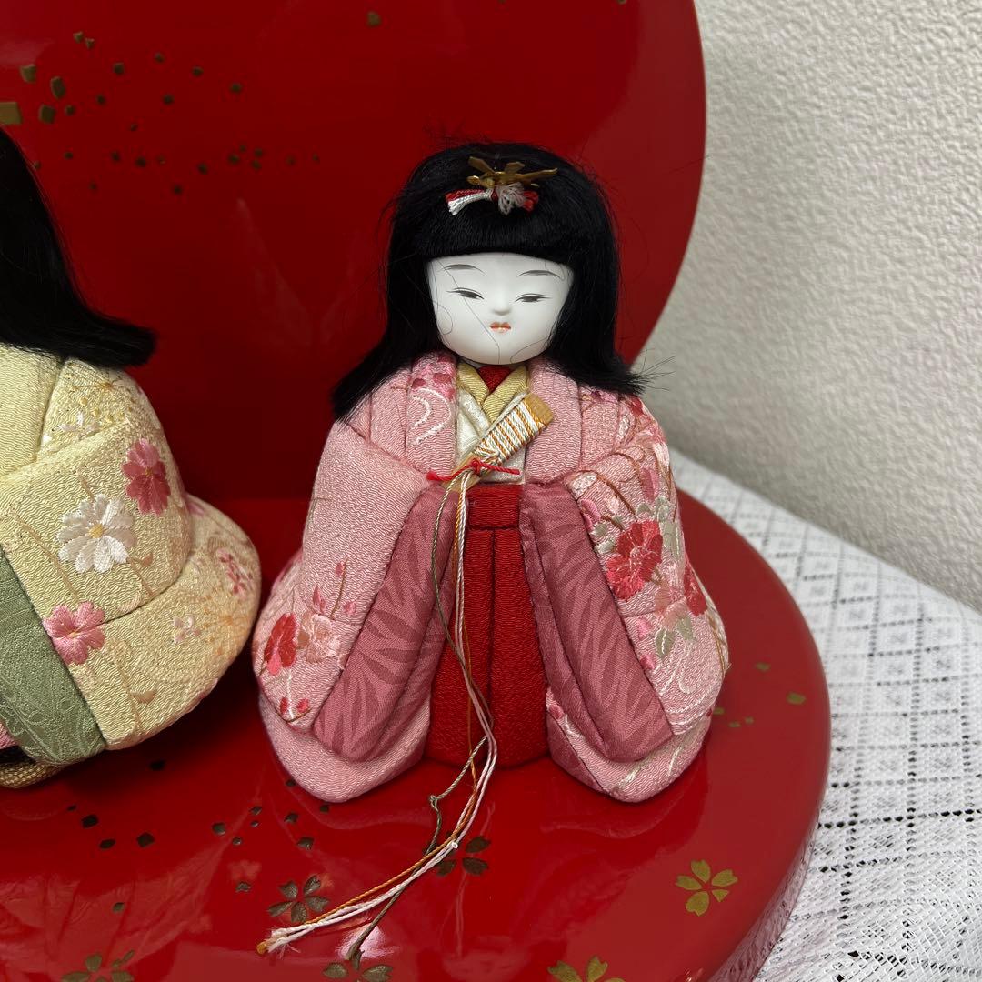 京木目込　京都　伝統工芸　手描　金彩刺繍　雛人形