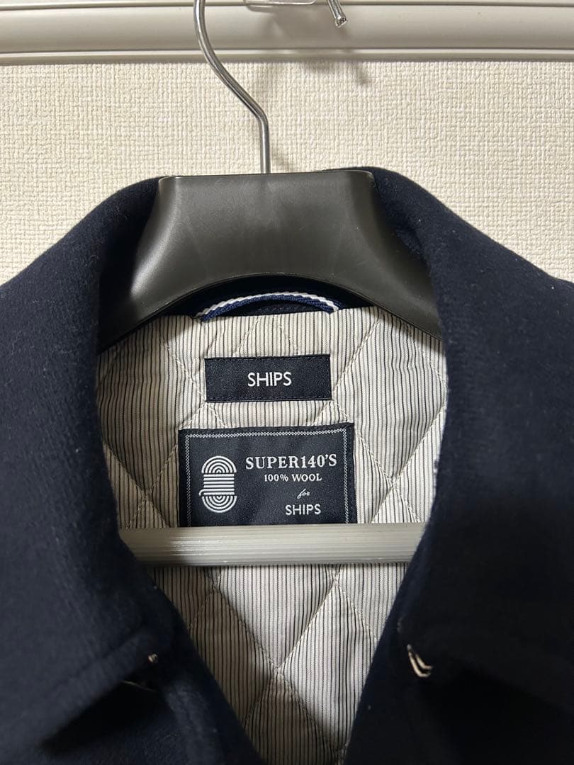 SHIPS スーパー140’Ｓ　メルトンシングルＰコート　Ｍ