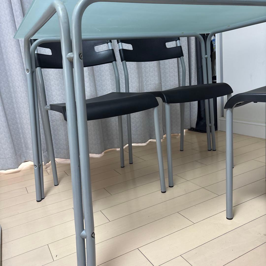 【直接引渡し限定】IKEA ガラスダイニングテーブルセット