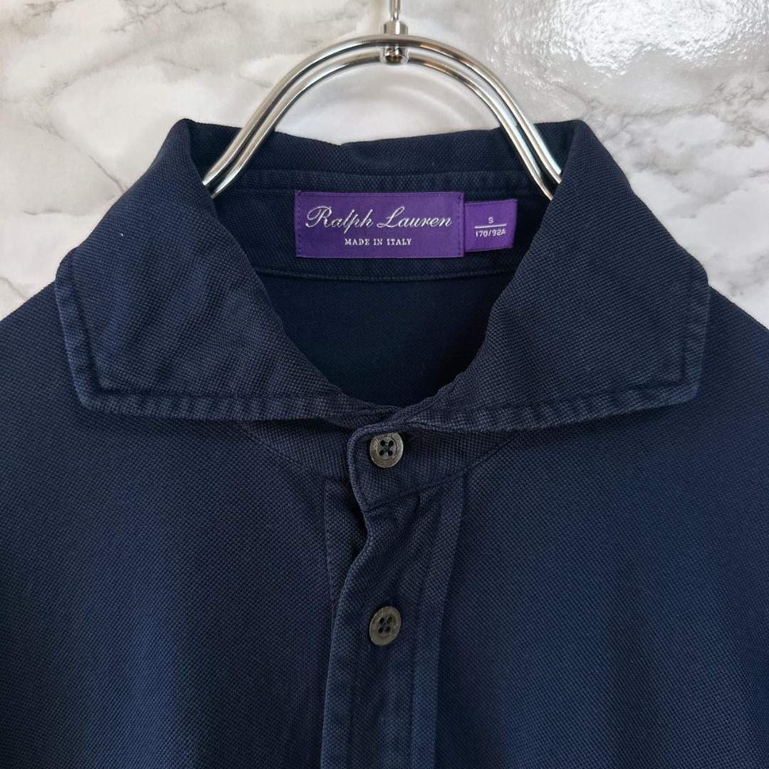 Ralph Lauren コットン 長袖ポロシャツ Sサイズ パープルレーベル