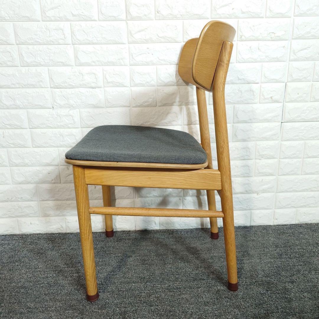無印良品 ラウンドチェア 布座 オーク材 ダイニングチェア 椅子 D087