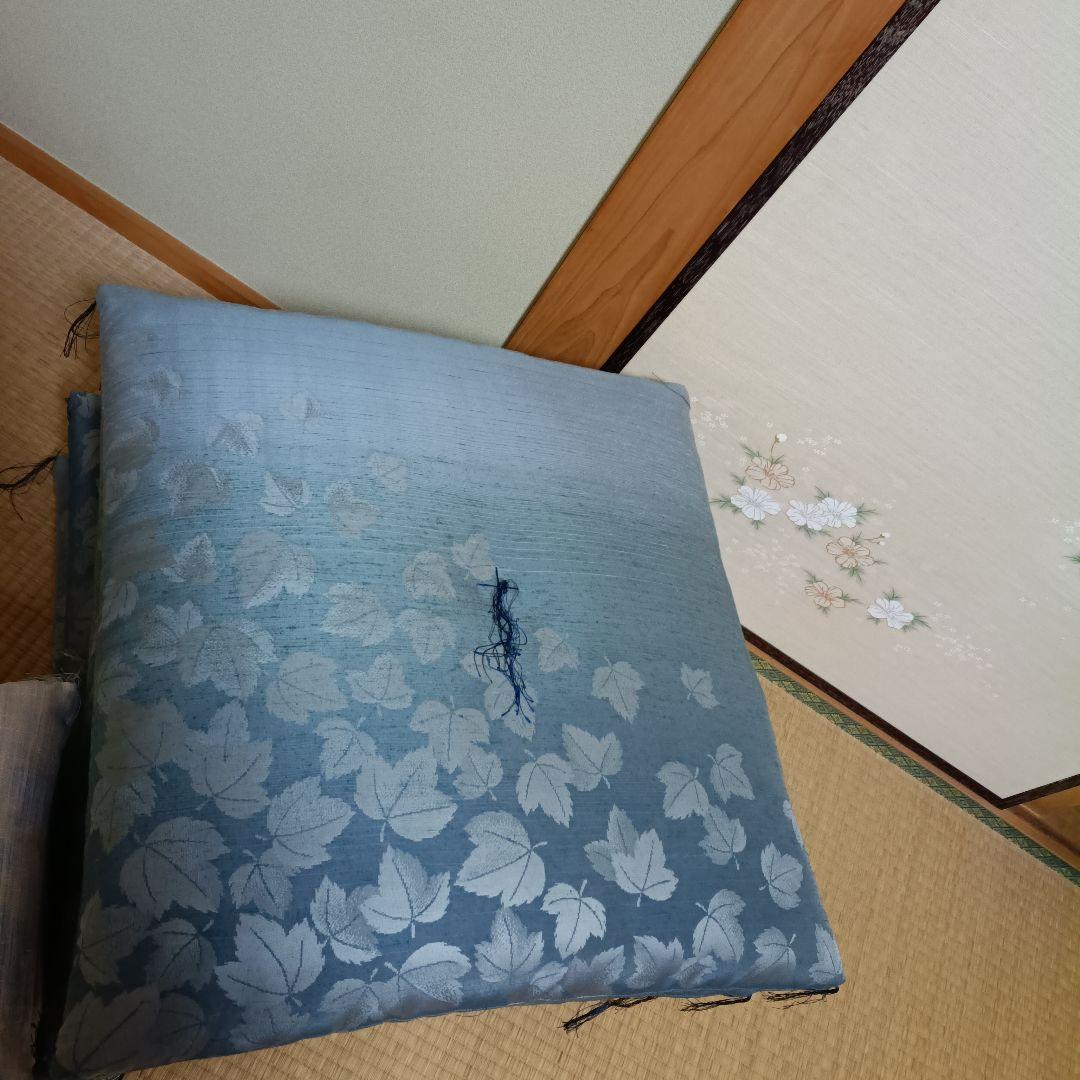 【超美品❁*】冬用・夏用座布団 各5枚 　リーフ柄 10枚セット