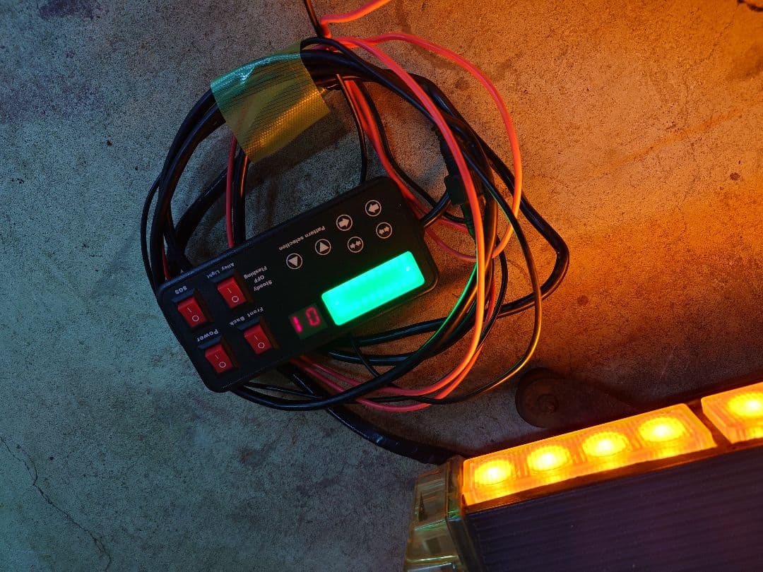 パトランプ 作業灯 パトライト LED ライトバー エマージェンシー オレンジ光