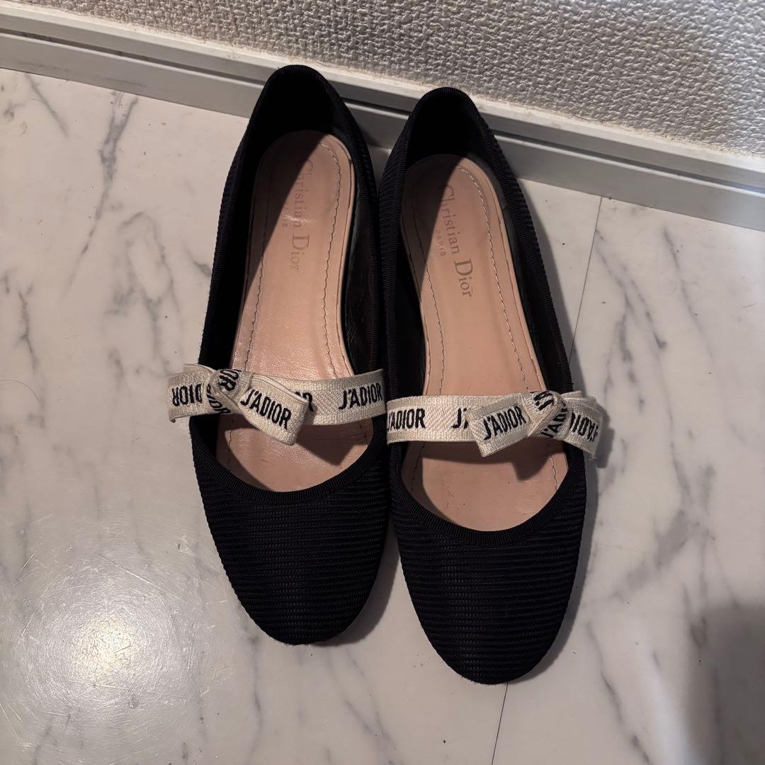 Christian Dior フラットシューズ ネイビー J'ADIOR