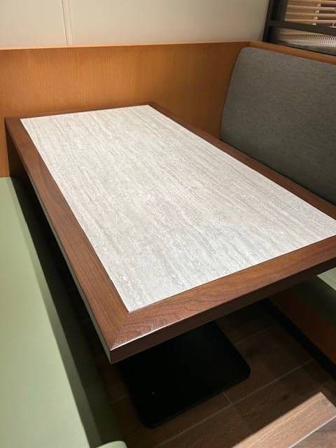 一枚板 テーブル 天板のみ 無垢材 ウォールナット 大理石トラバーチン柄 高級