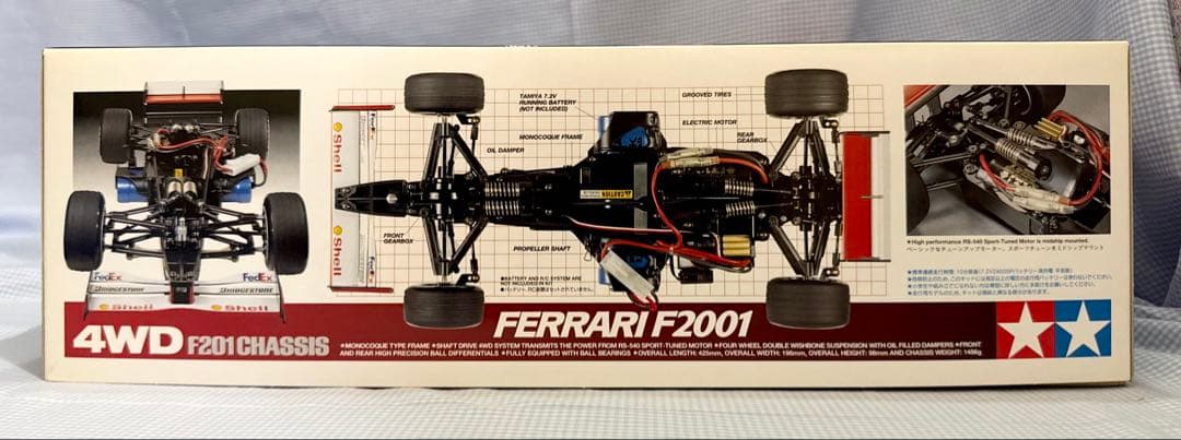 【未組み立て】タミヤ◆フェラーリF2001 1/10スケール 4WD 1/10