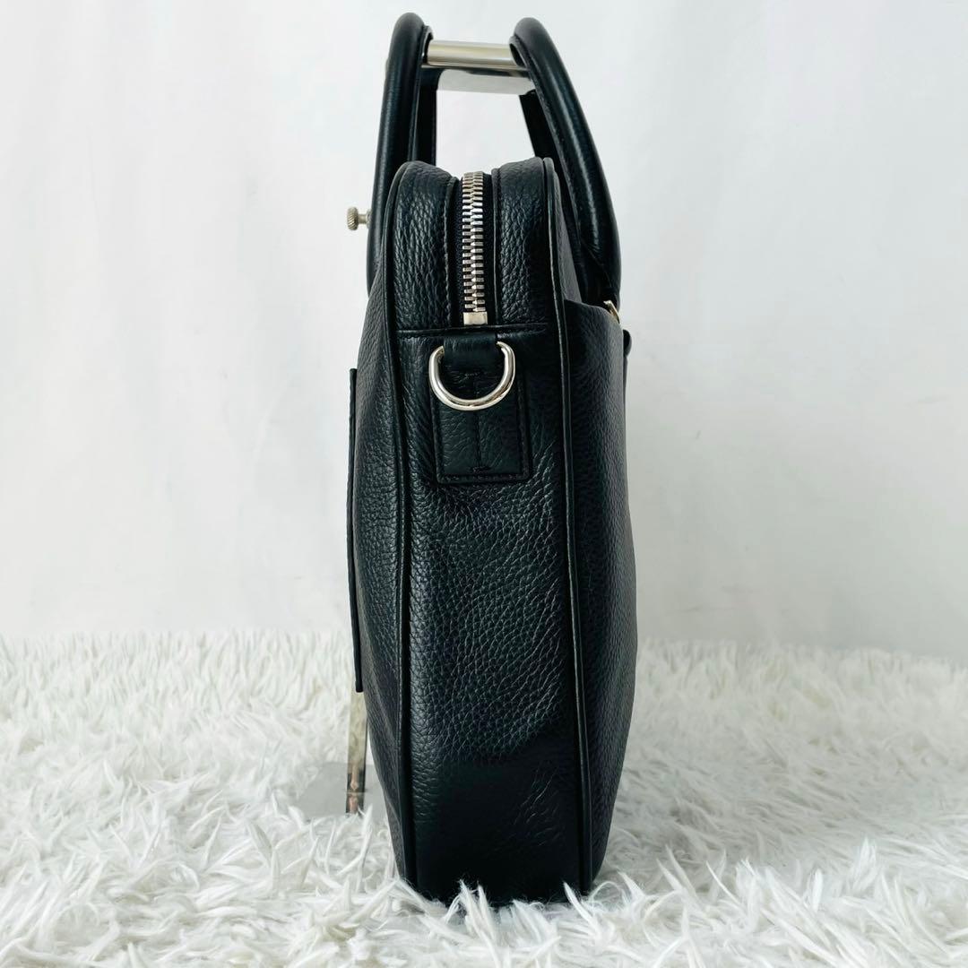 【現行近】BALLY MALESO 2WAY ブリーフケース シボ革　ブラック