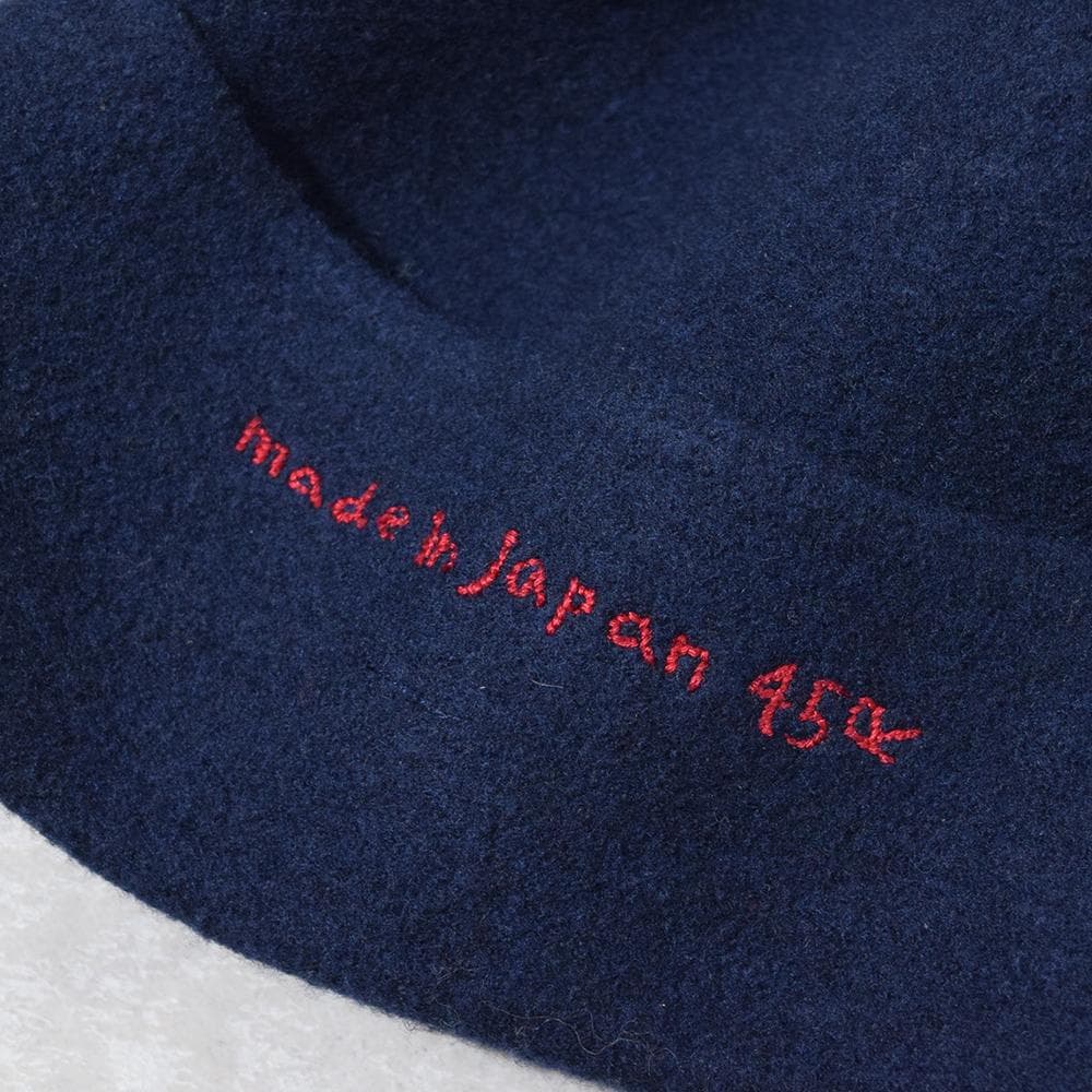 フォーティファイブ 45R ウール フェルト 変形 ハット ロゴ刺繍 ネイビー