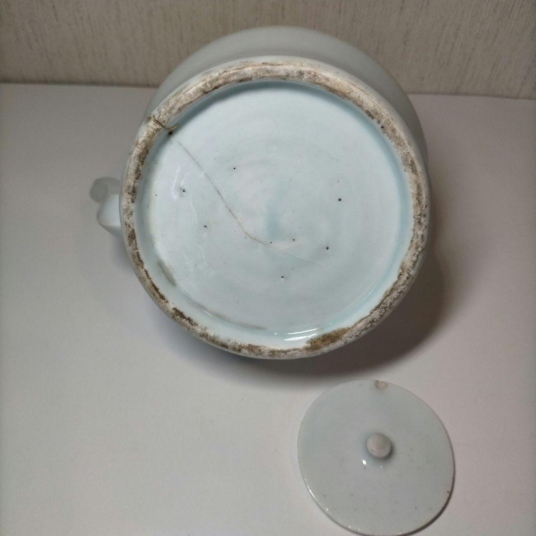 朝鮮古美術 　李朝白磁水注 　白磁提手水注