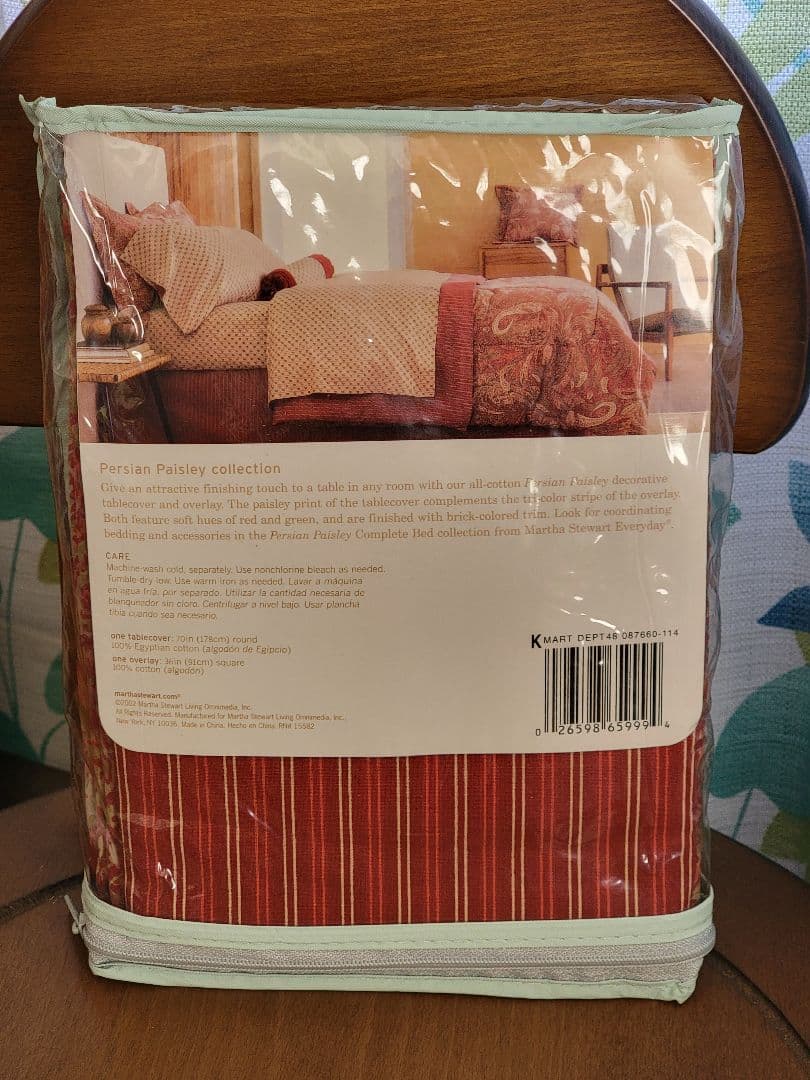 Martha Stewart テーブルクロス オーバーレイ レッド