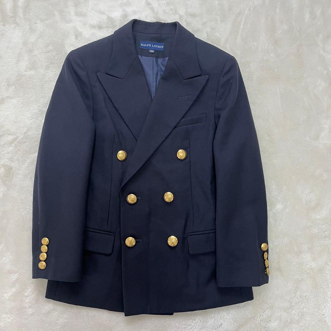 美品✨ラルフローレン130豪華4点フォーマルセットアップスーツ入学式　紺ブレザー