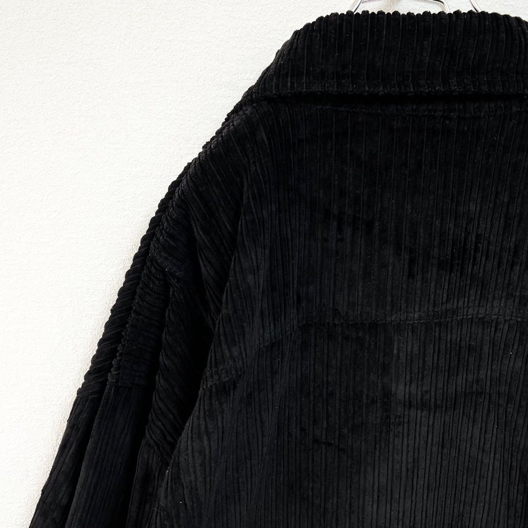 【超ビッグサイズ】ノックアウト✨️入手困難　コーデュロイ　カバーオール　黒　３ＸＬ
