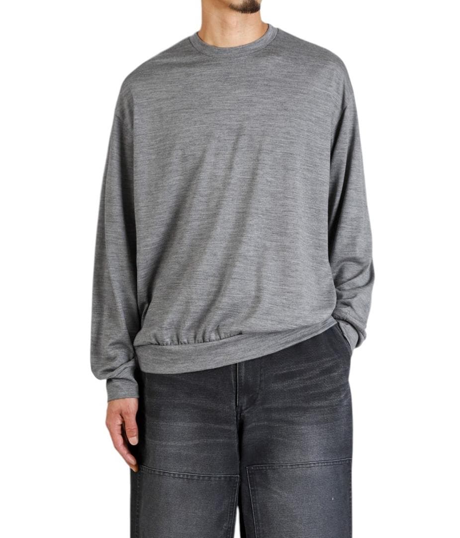 トップス marka WOOL SINGLE JERSEY WASHABLE CREW