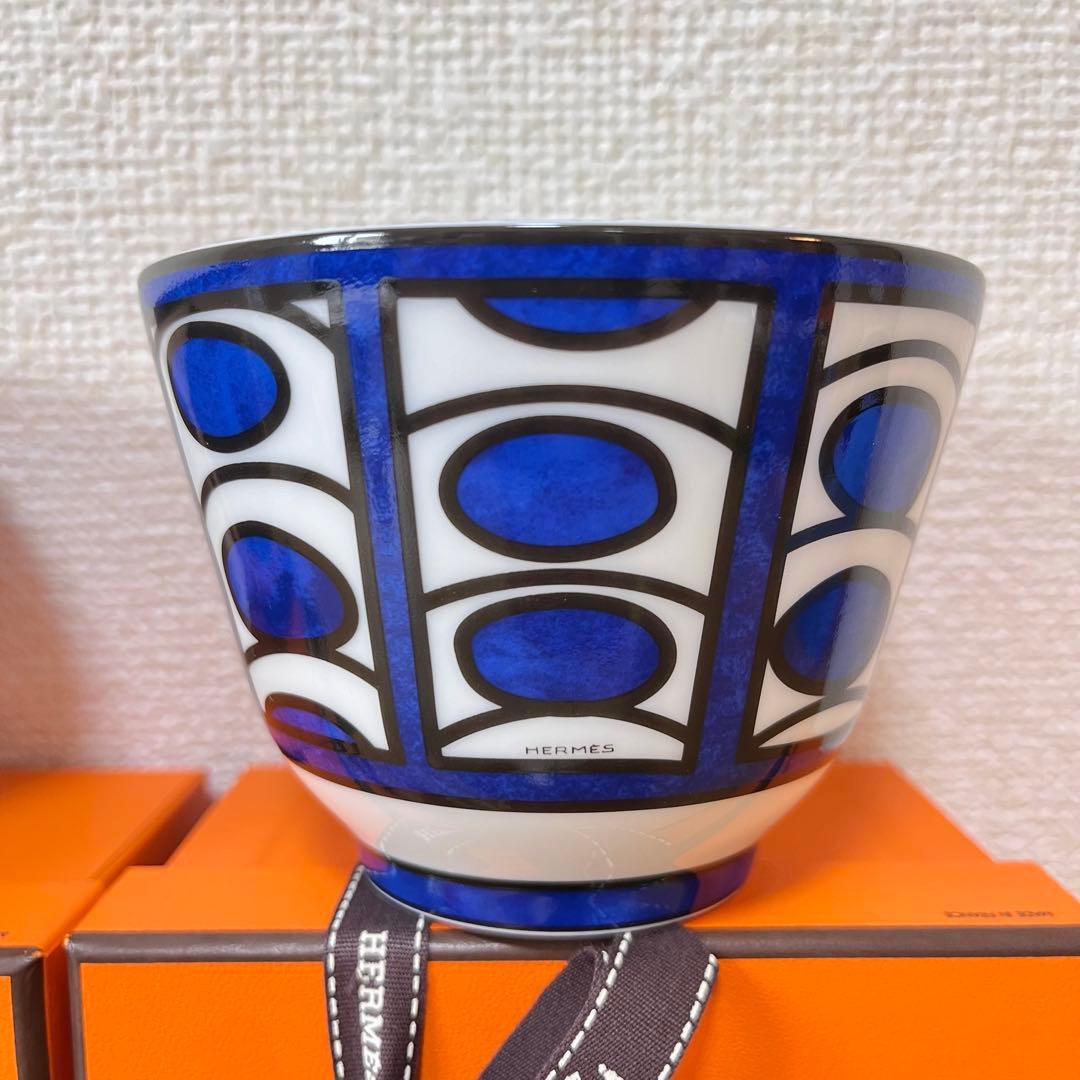 【新品 2個セット】エルメス　ブルーダイユール　ラージボウル