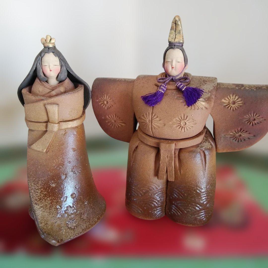 立ち雛 お雛様 雛人形 親王飾り しあわせ めでたい お祝い 置物 手作り