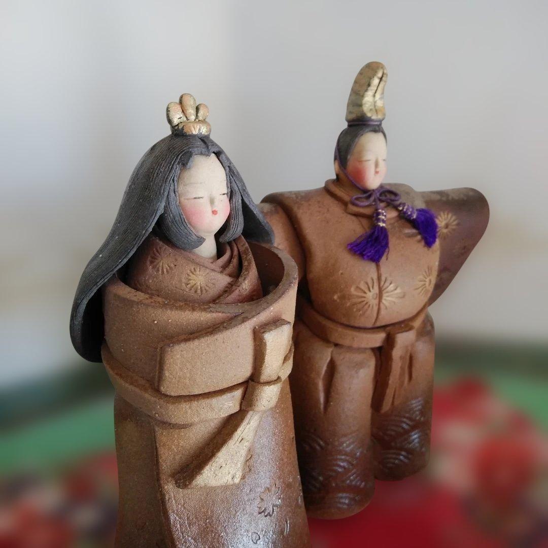 立ち雛 お雛様 雛人形 親王飾り しあわせ めでたい お祝い 置物 手作り