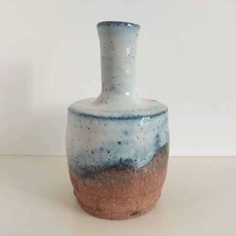 萩焼　花入れ　花瓶　宇田川聖谷作　木箱付き