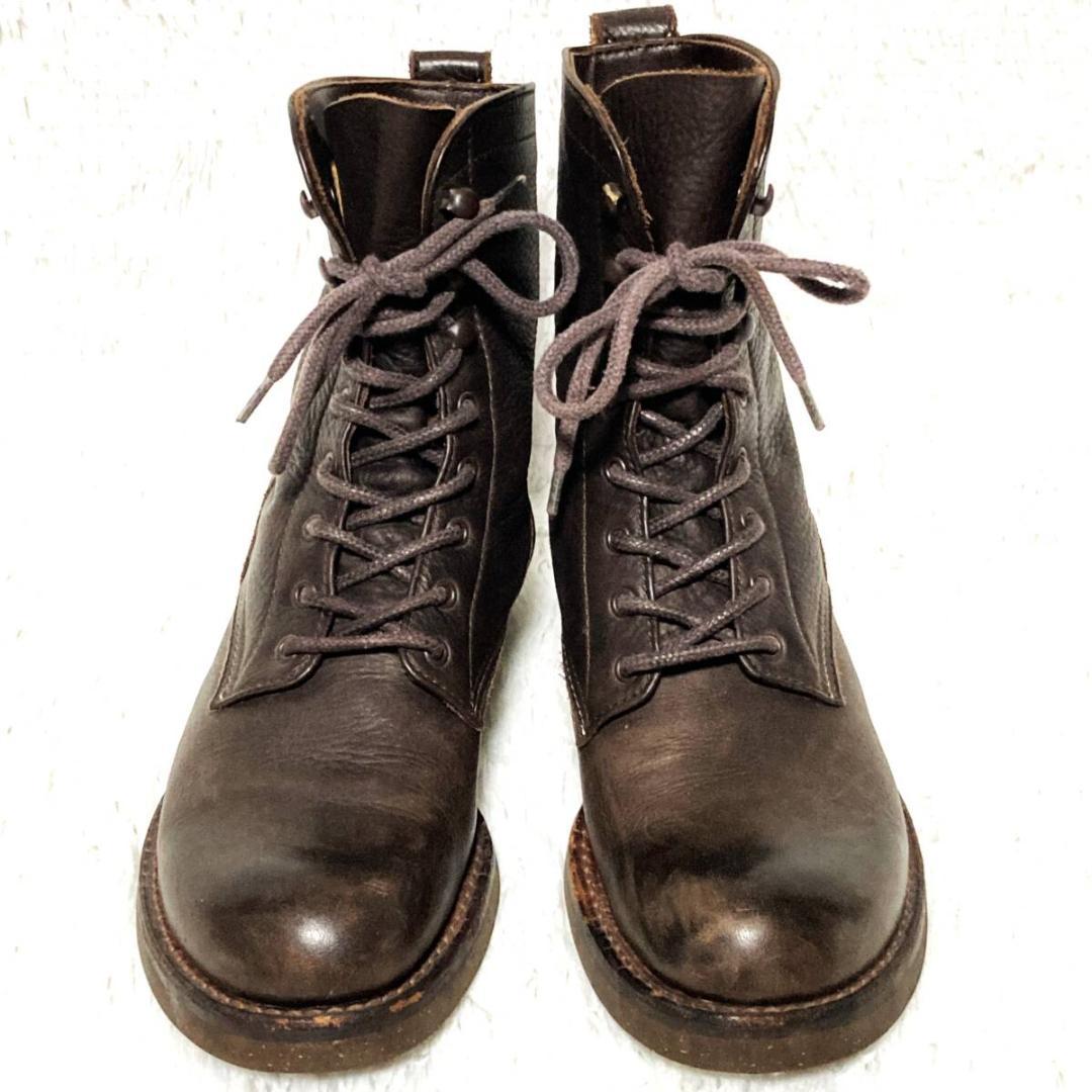 MR.OLIVE★ME524★WATER PROOF★防水ロガーブーツ 茶7.5