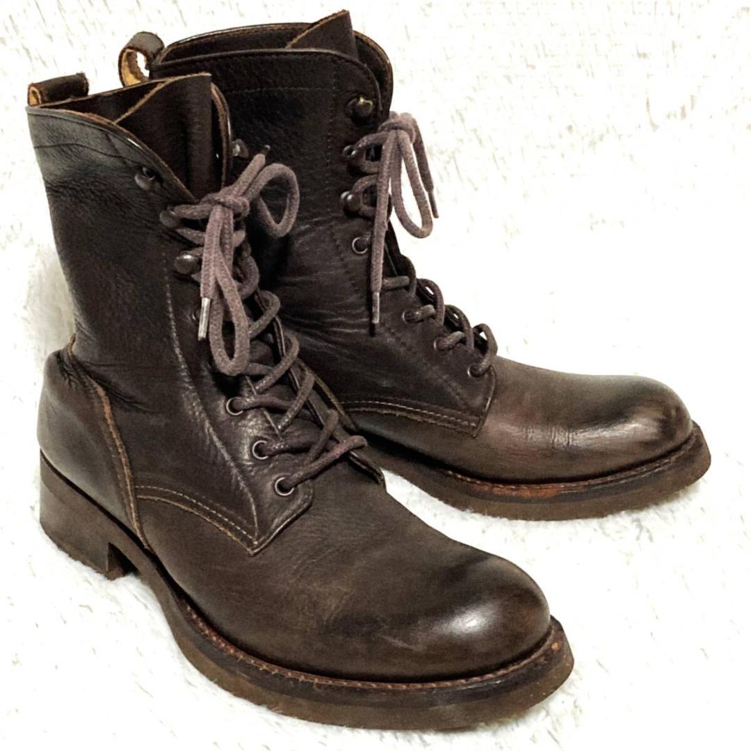 MR.OLIVE★ME524★WATER PROOF★防水ロガーブーツ 茶7.5