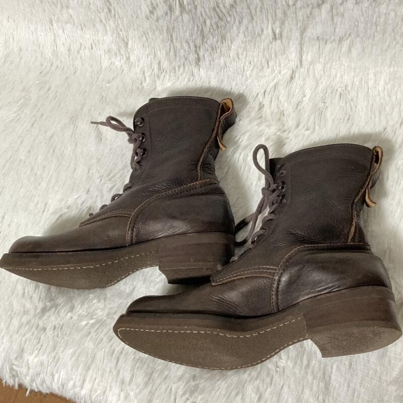 MR.OLIVE★ME524★WATER PROOF★防水ロガーブーツ 茶7.5