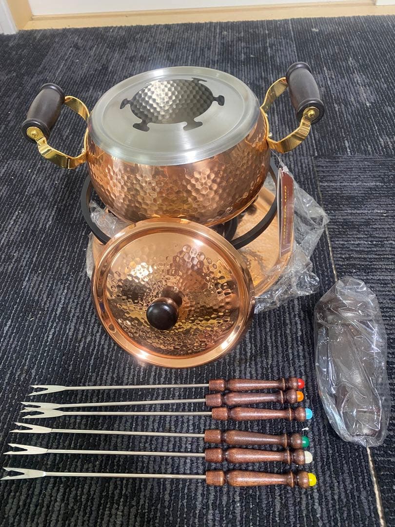 まとめ売り　COPPER 100 チーズフォンデュ鍋セット• 片手鍋