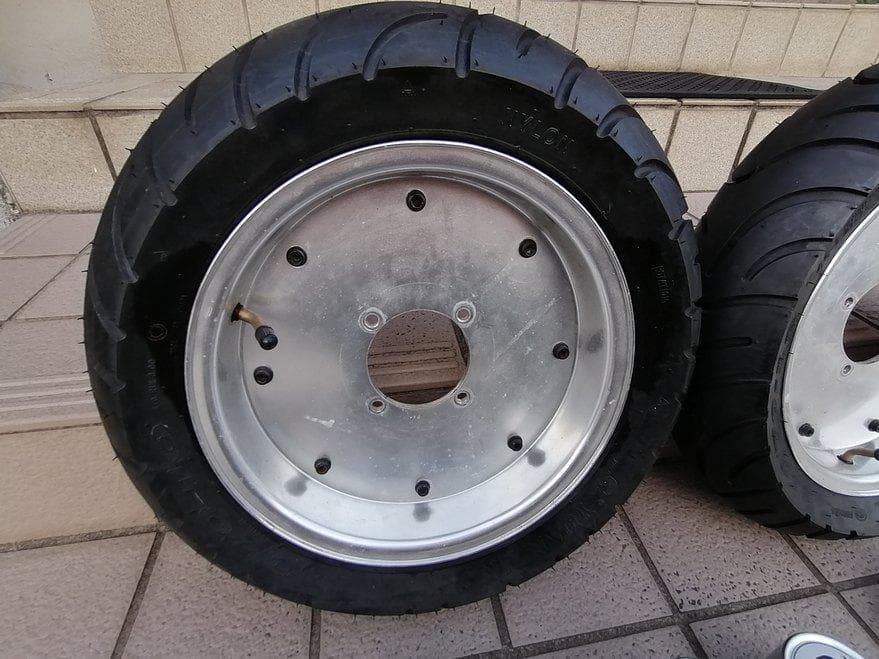 ジャイロ系 10インチ バリ山 アルミ スペーサー SSRキャップ