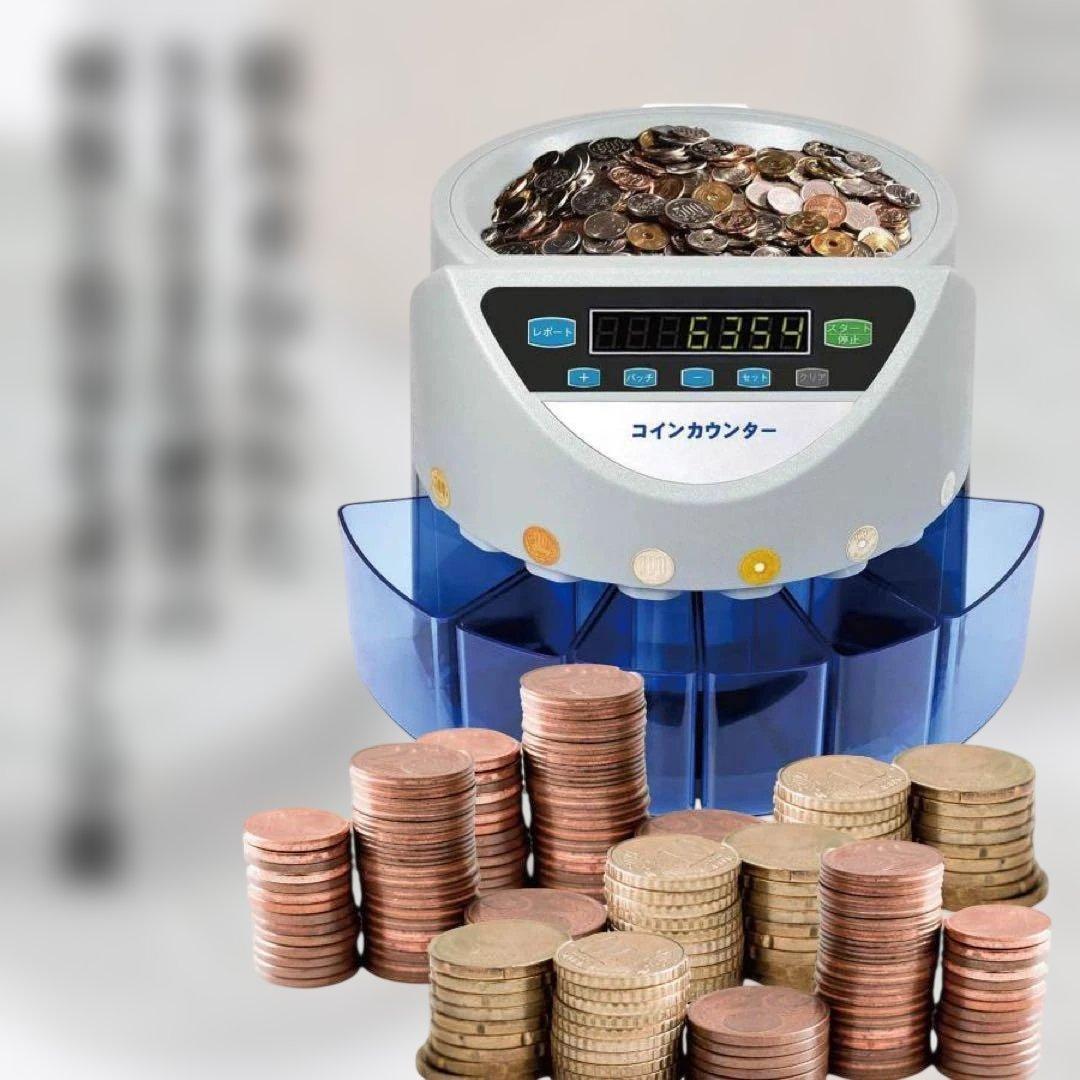 中古　カウンター 自動 硬貨 計数機 日本硬貨専用 操作パネルA2-6-1